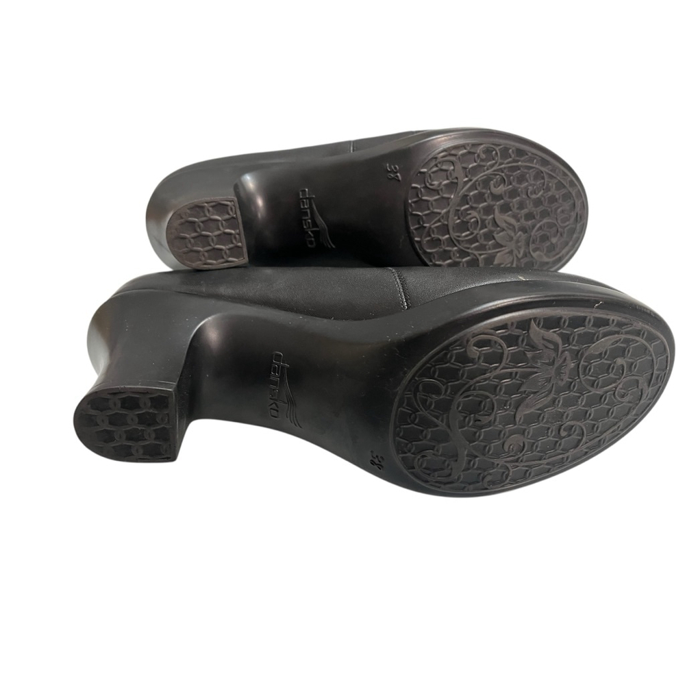 Dansko Bennett Black Nappa Leather Slip On Pumps Size 38 US 7.5 Like New - Picture 7 of 7